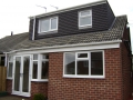 Bungalow dorma extension after the work is complete