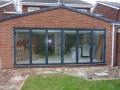 Extension with large glass wall.